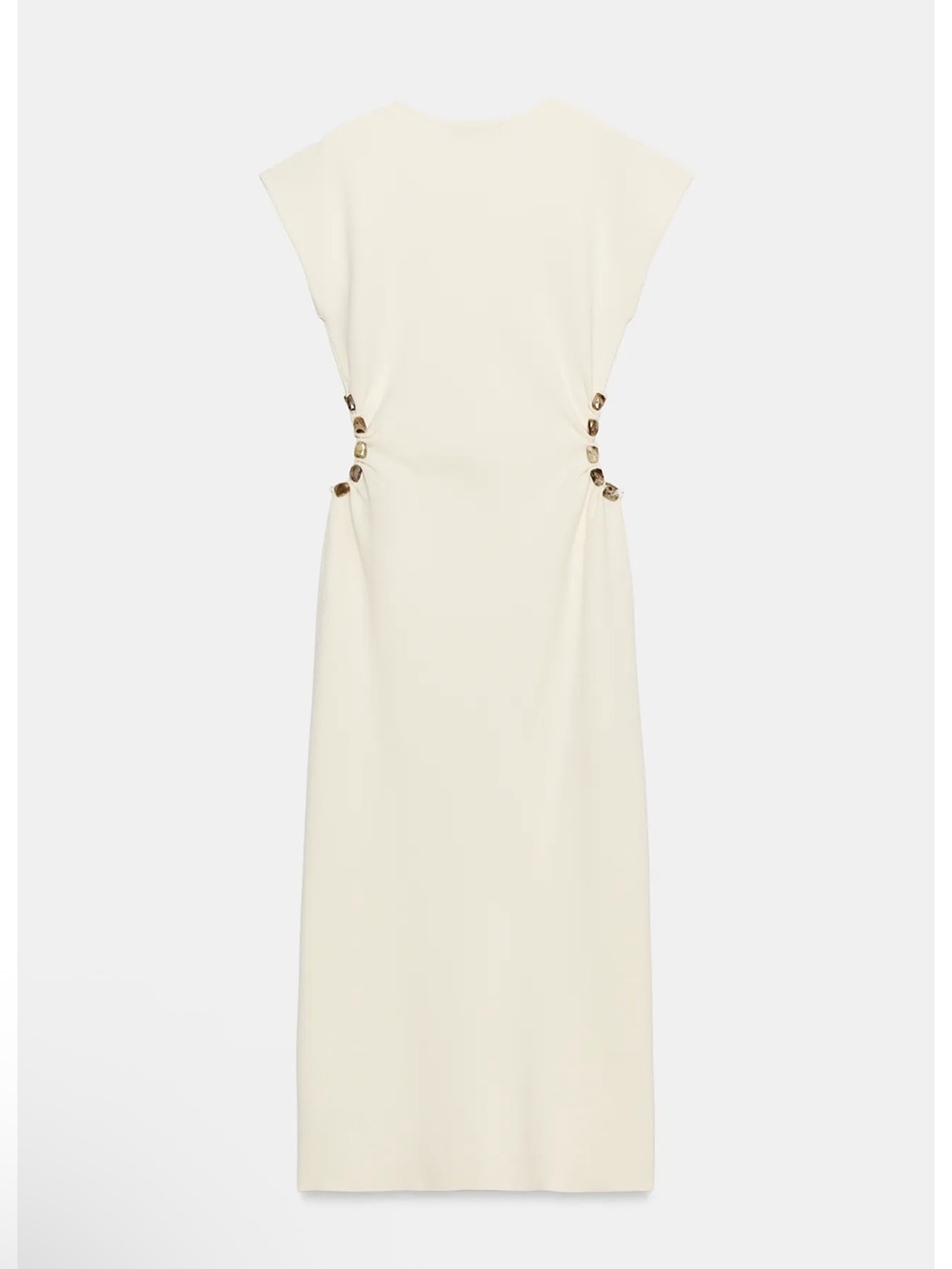 Zara KNIT CUT OUT DRESS WITH BALLS - Picture 6 of 8
